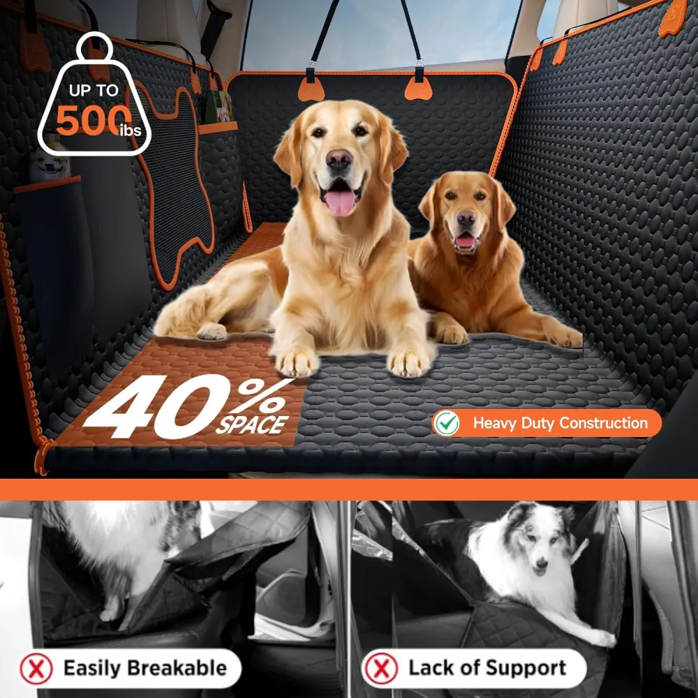 Housse de voiture imperméable à fond rigide pour animaux de compagnie
