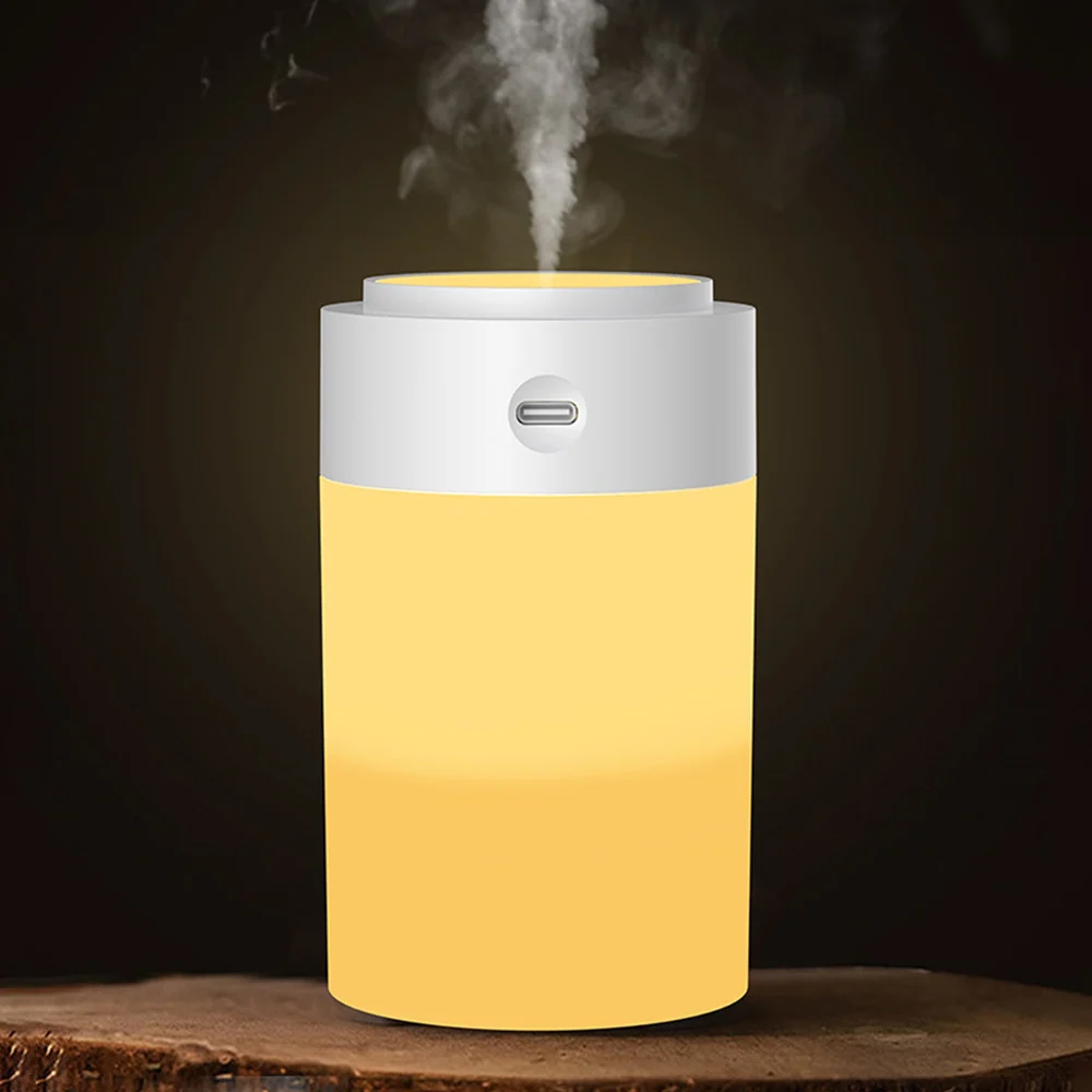 humidificateur d'air usb portable pour voiture pulvérisateur d'air domestique silencieux lumière tricolore bureau grande c...