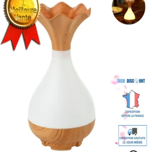 TD® HUMIDIFICATEUR Diffuseur en Forme de Vase aromathérapie USB voiture-Traitement d'air et Purificateur d'air pour voitur...