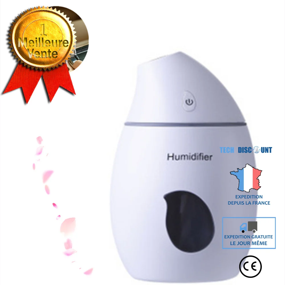 TD® Humidificateur Pulvérisateur LED Night à Ultrasons - Humidificateur PurificateuTraitement d'air pour maison, voiture,...