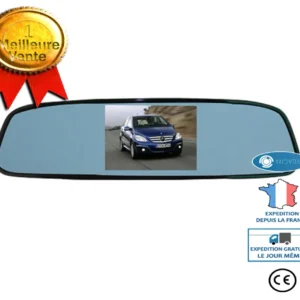 INN® 4.3Pouce LCD Voiture Rétroviseur Moniteur Avec 170° 8LED Camera de Recul Vision Nuit