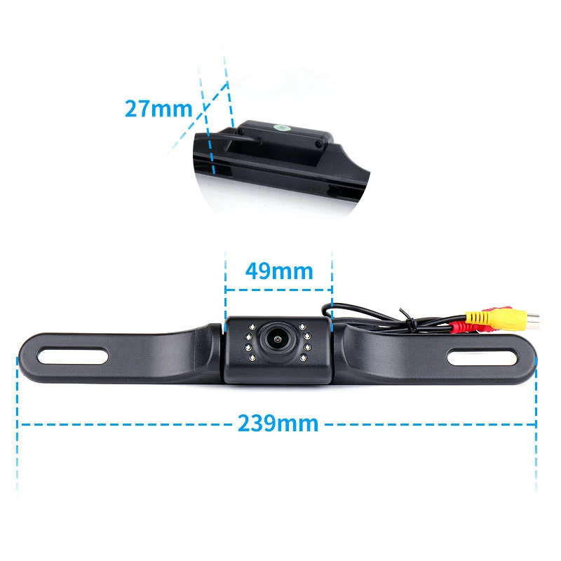 INN® Caméra de recul de voiture Caméra noire Caméra cachée de voiture Support de caméra de recul HD caméra de feu de frein...