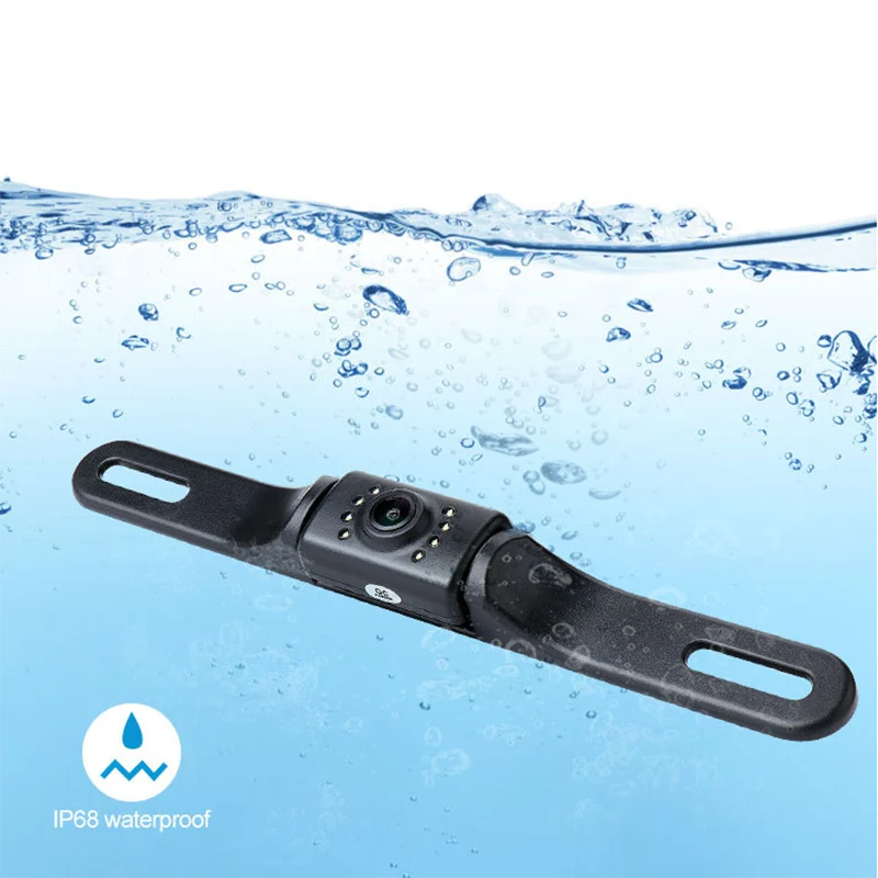 INN® Caméra de recul de voiture Caméra noire Caméra cachée de voiture Support de caméra de recul HD caméra de feu de frein...
