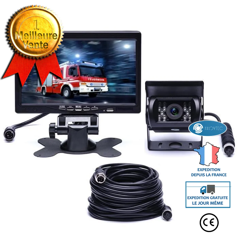INN® Moniteur de bureau de voiture 7 pouces moniteur d'interface aviation support de coque moniteur caméra de recul de séc...