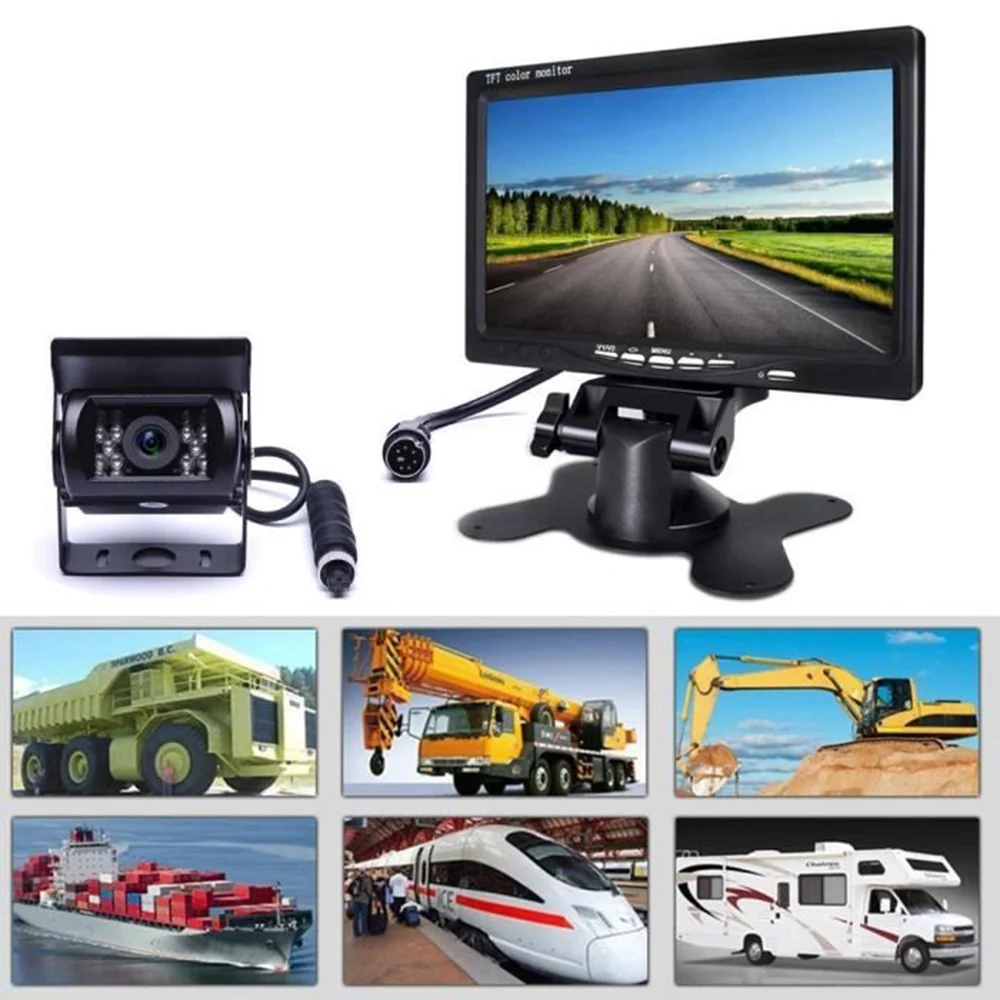 INN® Moniteur de bureau de voiture 7 pouces moniteur d'interface aviation support de coque moniteur caméra de recul de séc...