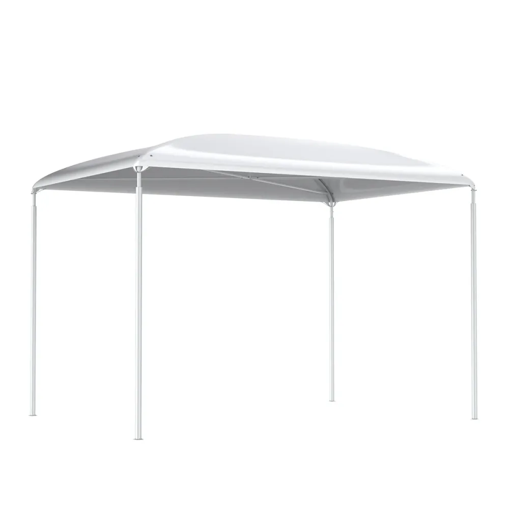 Abri voiture acier carport autoporté monoplace 3.5 x 5 x 3.15m Interouge