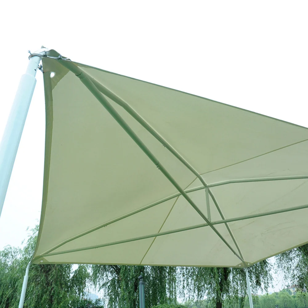 Abri voiture acier carport autoporté monoplace 3.5 x 5 x 3.15m Interouge