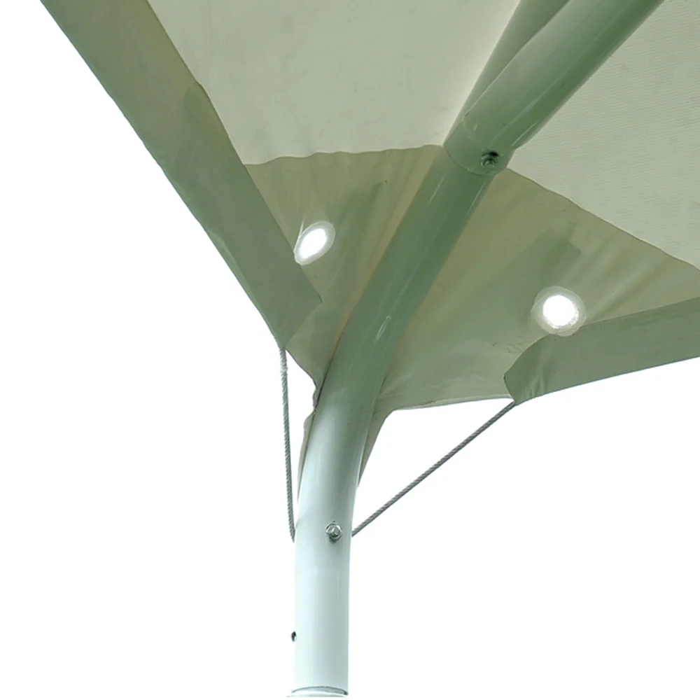 Abri voiture acier carport autoporté monoplace 3.5 x 5 x 3.15m Interouge