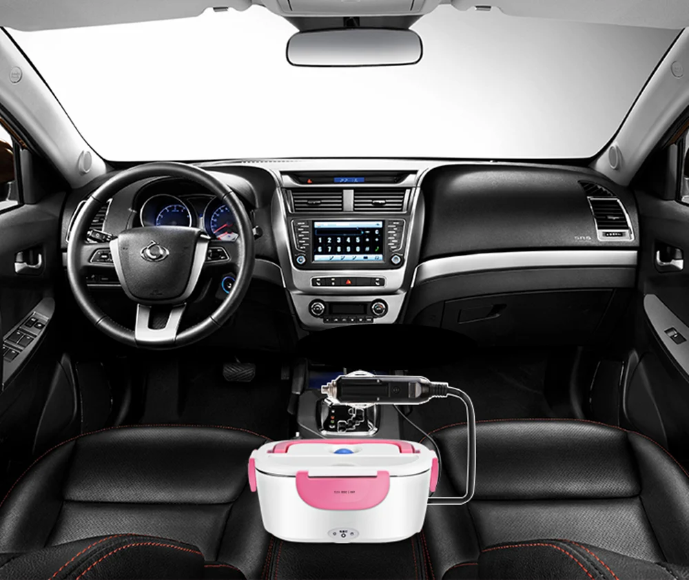 TD® Isolation thermique électrique chauffage boîte à lunch voiture deux en un double usage appareils de cuisine en acier i...
