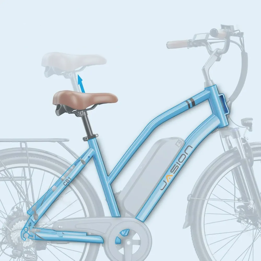 Vélo électrique JASION CB1 – 500W Batterie 36V12.5Ah Pneus 27.5 Pouces Freins à Disque - Noir