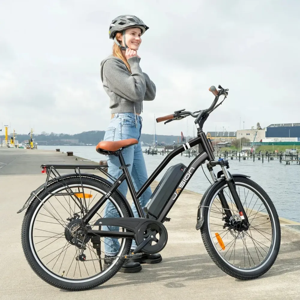 Vélo électrique JASION CB1 – 500W Batterie 36V12.5Ah Pneus 27.5 Pouces Freins à Disque - Noir