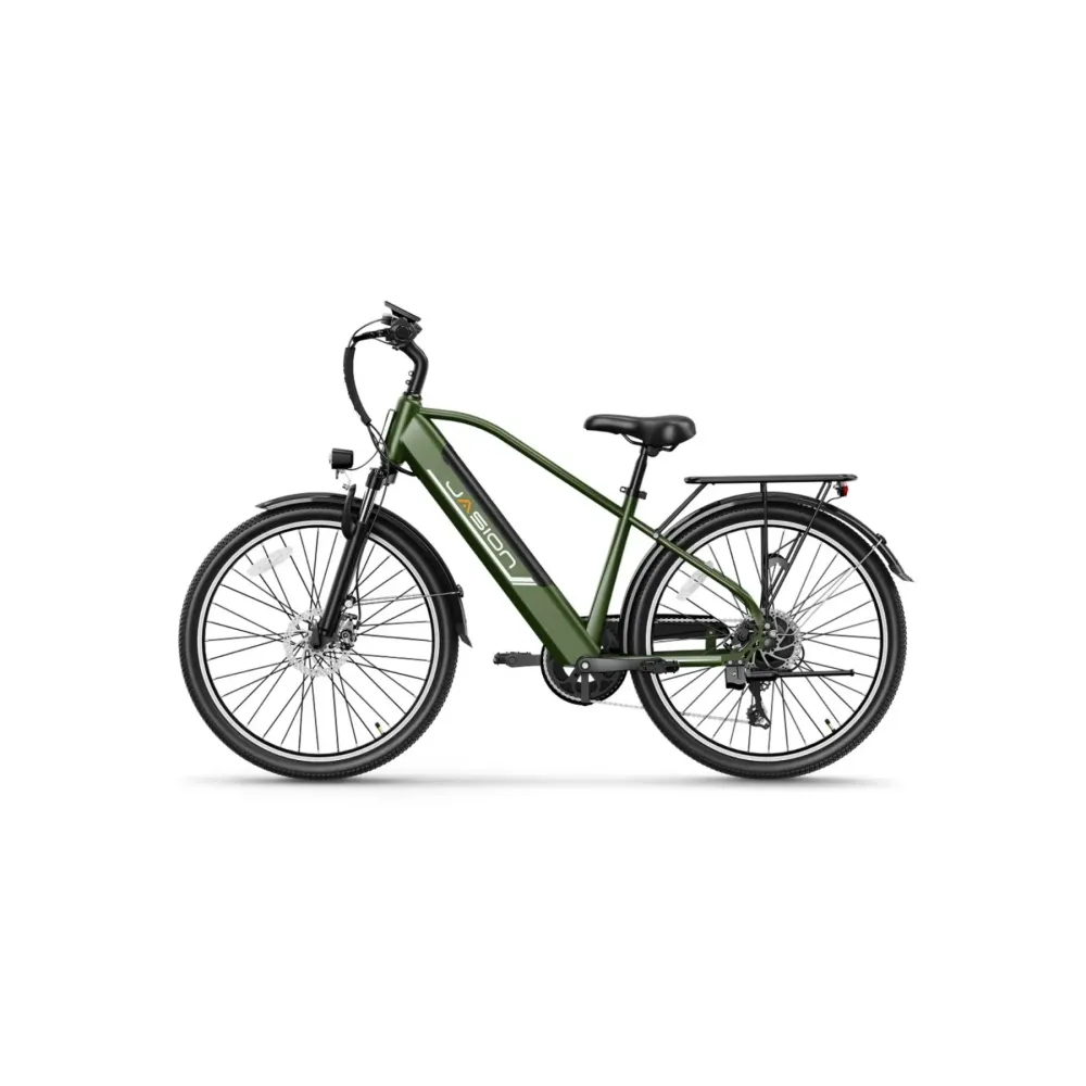 Vélo Électrique JASION EB5 Roamer - Moteur 500W Batterie 48V10AH Pneus De 26 Pouces Freins à Disque - Vert