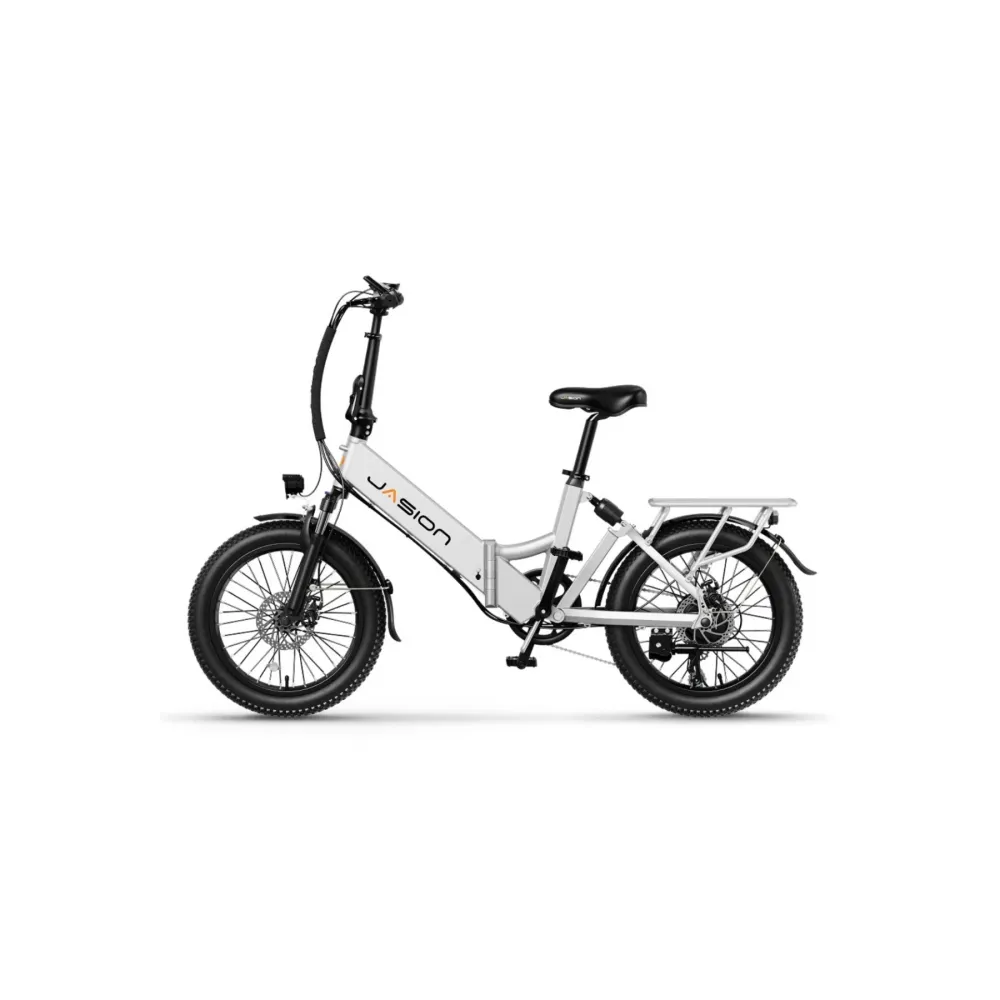 Vélo Électrique JASION EB7 st - Moteur 500W Batterie 48V10AH Pneus De 20 Pouces Freins à Disque - Blanc