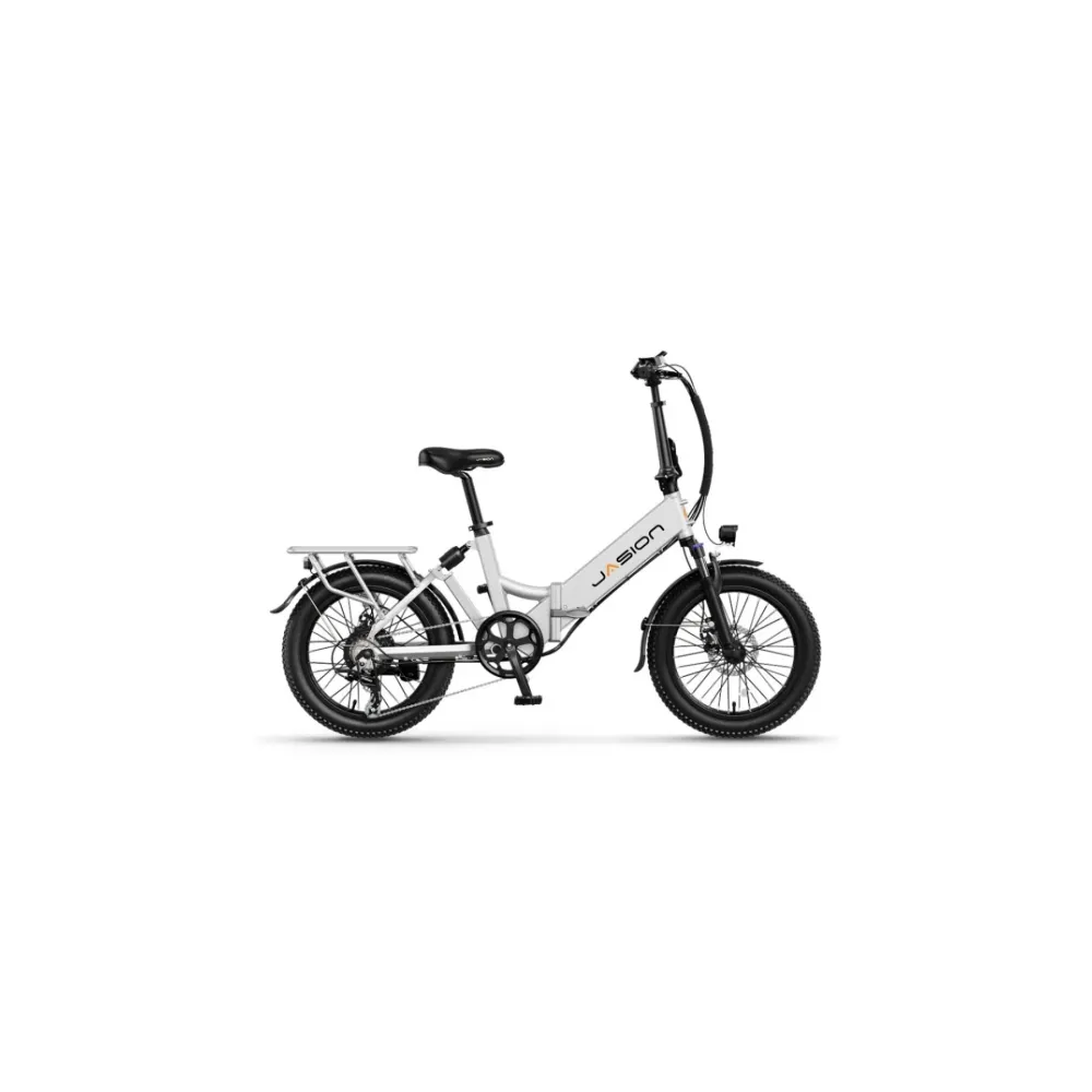 Vélo Électrique JASION EB7 st - Moteur 500W Batterie 48V10AH Pneus De 20 Pouces Freins à Disque - Blanc