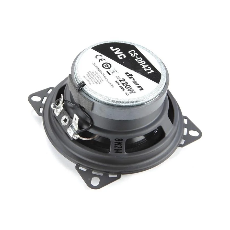 JVC CS-DR421 JVC CS-DR421 Haut-Parleurs Stéréo Coaxiaux 4'' 2 Voies 220W, Pour Voiture, Noir