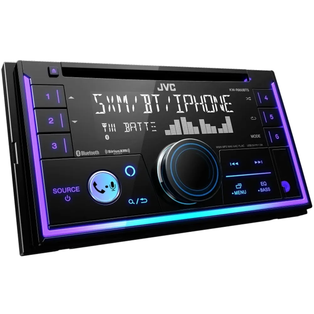 JVC KW-R950BTS - Radio/Récepteur Multimédia avec Lecteur CD et Bluetooth, Pour Voiture, Noir