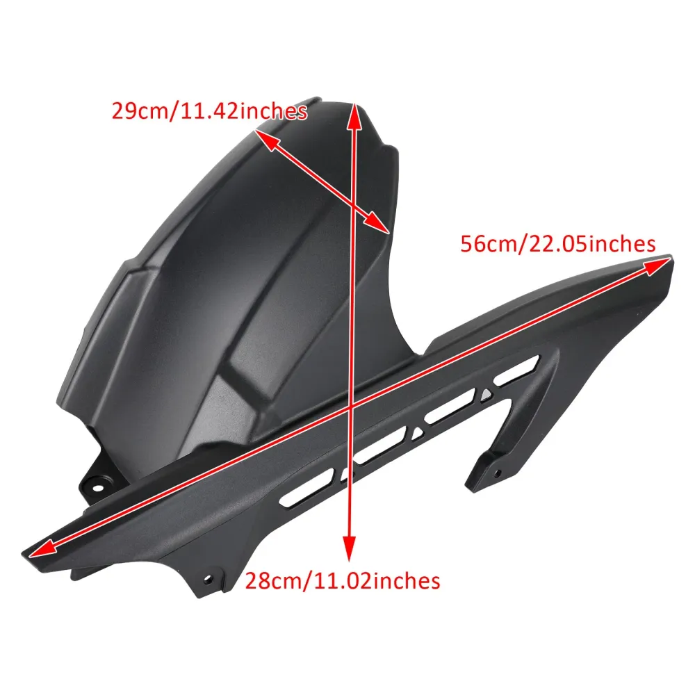 KAWASAKI Z900 Z900RS 17-24 Garde-boue arrière pour pneu de moto Noir