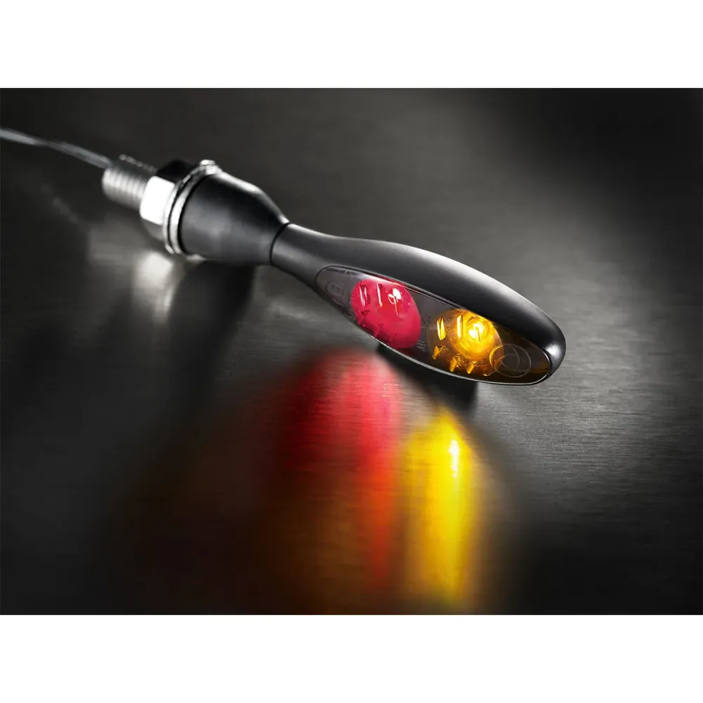 Kellermann Micro 1000 DF 3 en 1 Mini LED Moto Feu arrière / Clignotant Noir