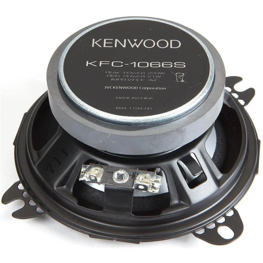Kenwood KFC-1066S Haut-Parleur Coaxial Série Sport 210W de 4 ", Pour Voiture, Noir