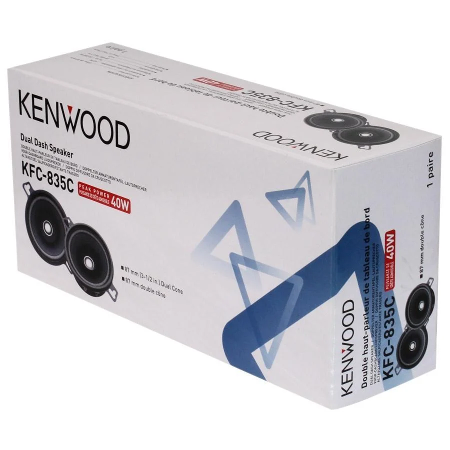 Kenwood KFC-835C Haut-Parleurs à Cône Double, de la Série Sports 3,5 po, Pour Voiture, Noir