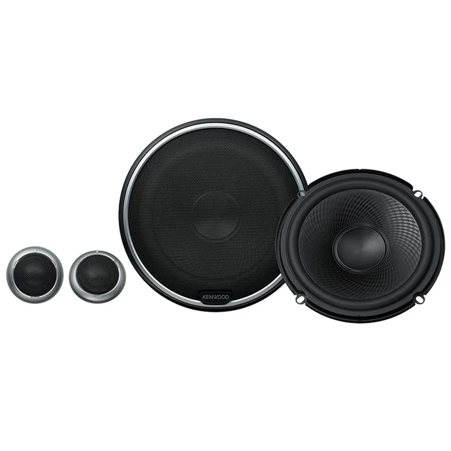 Kenwood KFC-P710PS Haut-Parleurs et Tweeters à Composant de 6,5 po, Pour Voiture, Noir