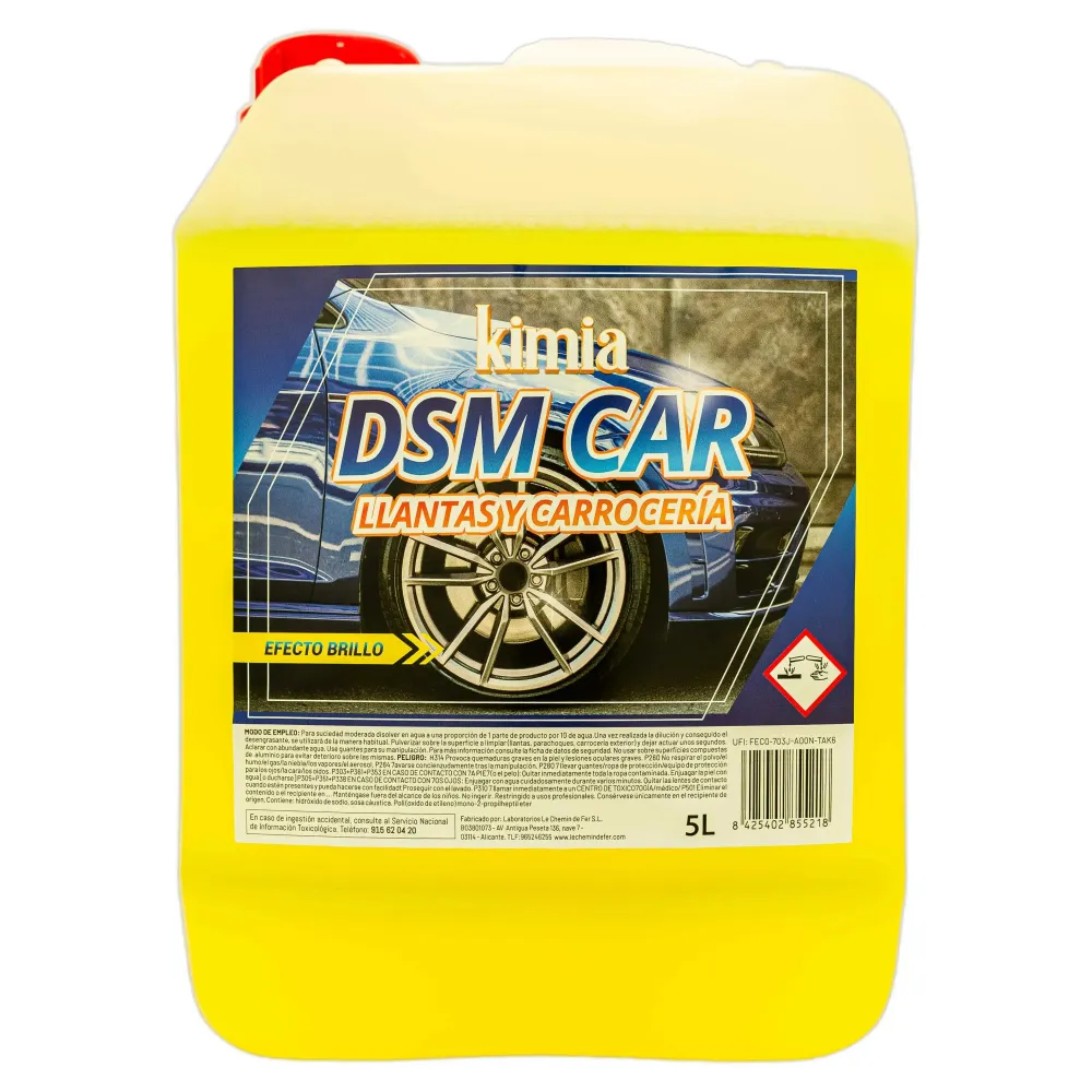 KIMIA - Détergent spécial DSM Car 5L | Pour Jantes et Carrosseries | Nettoyage Voiture | Haute Performance | Protège et Él...