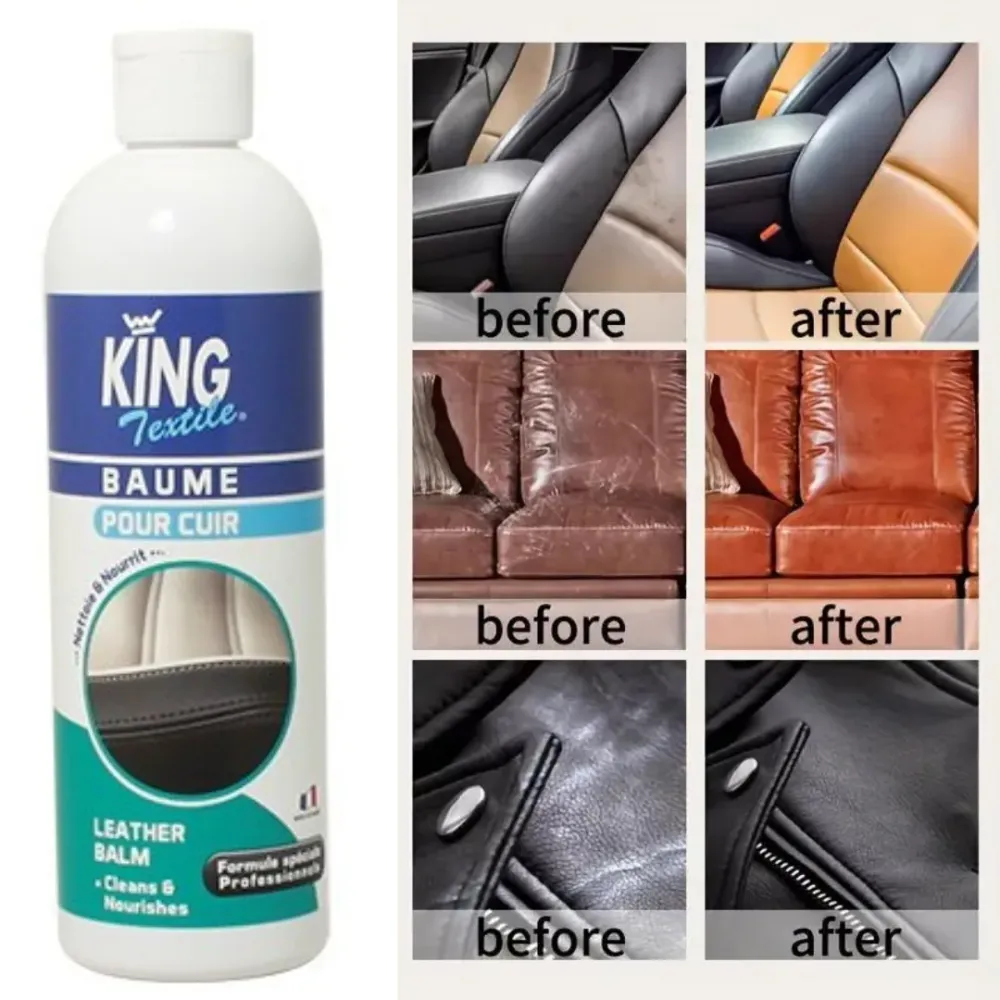 Baume nettoyant CUIR - Rénovateur siège voiture - 500ML KING