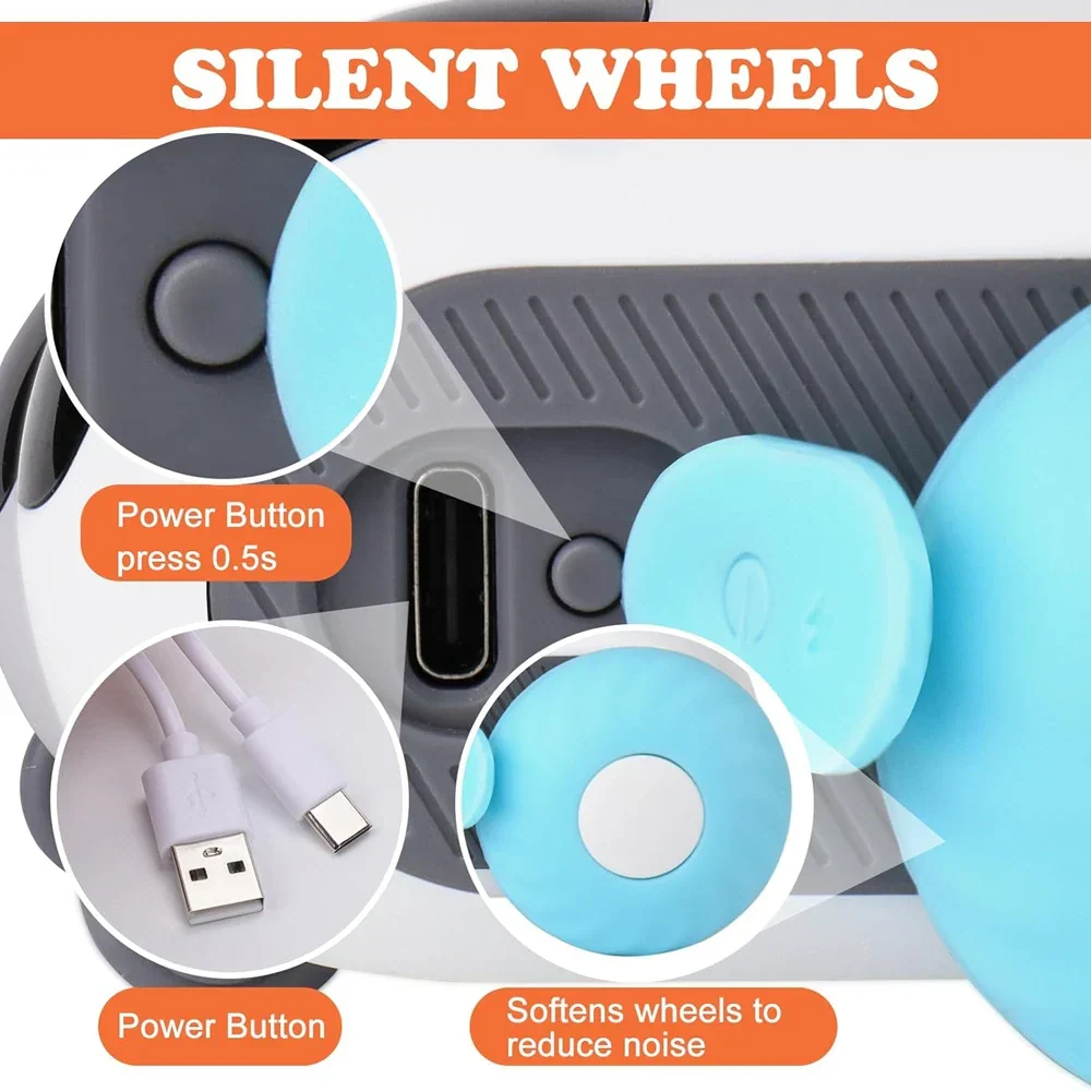 Voiture Intelligente Télécommandée Interractive pour Chat - 2 Modes Kingpromo