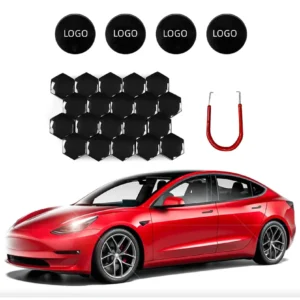 Kit de capuchon de roue Kit Cent Cape-coince couvercle de noix pour les accessoires de voiture modèle 3/y/s/x