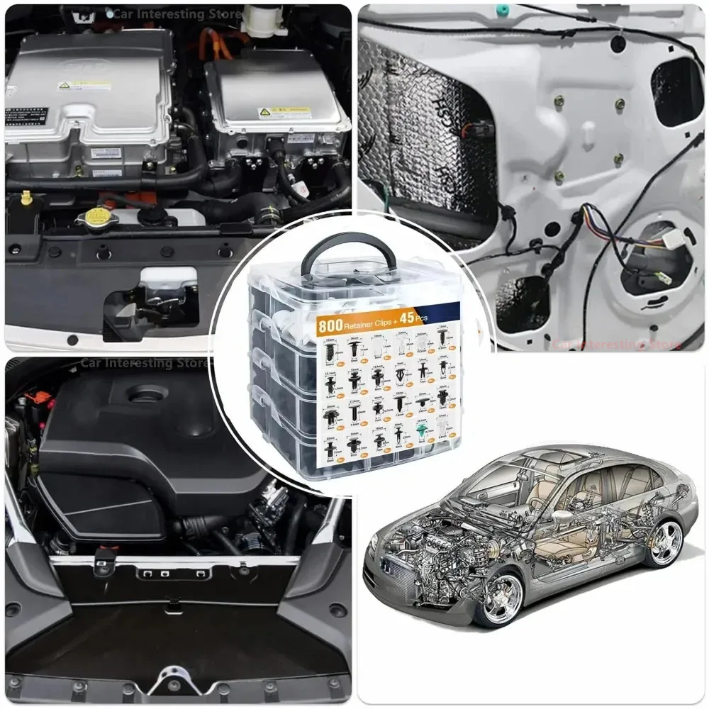 Kit Complet de Clips de Fixation de Voiture - 680PCS