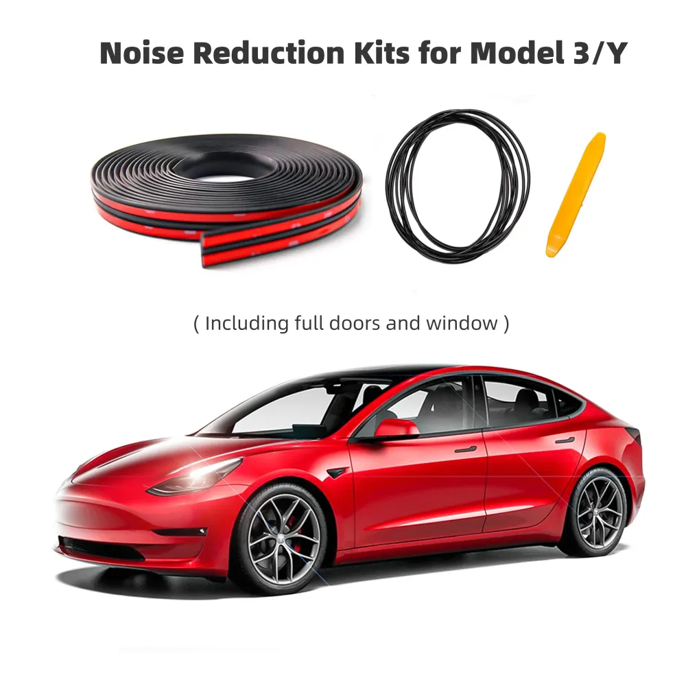 Kit de joint de porte de voiture et kit de réduction du bruit de fenêtre bande insonorisée pour 2017-2025 Modèle 3/Y/Modèl...