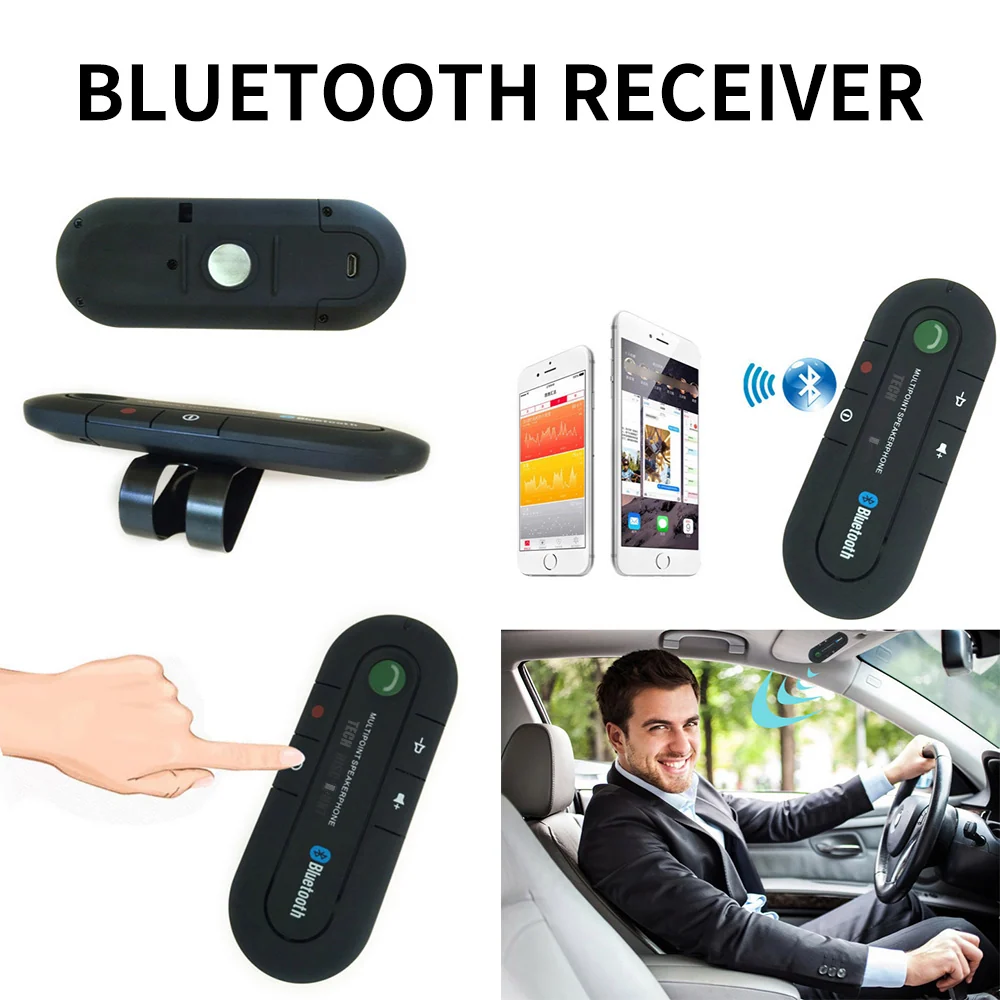 Kit main libre voiture 5w bluetooth 4.1 adaptateur usb voiture connectivité audio kit mains libres appels charge appareil...