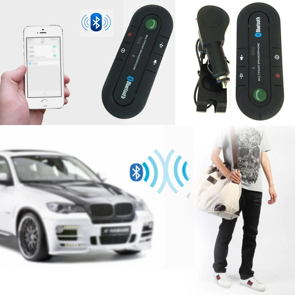 Kit main libre voiture 5w bluetooth 4.1 adaptateur usb voiture connectivité audio kit mains libres appels charge appareil...