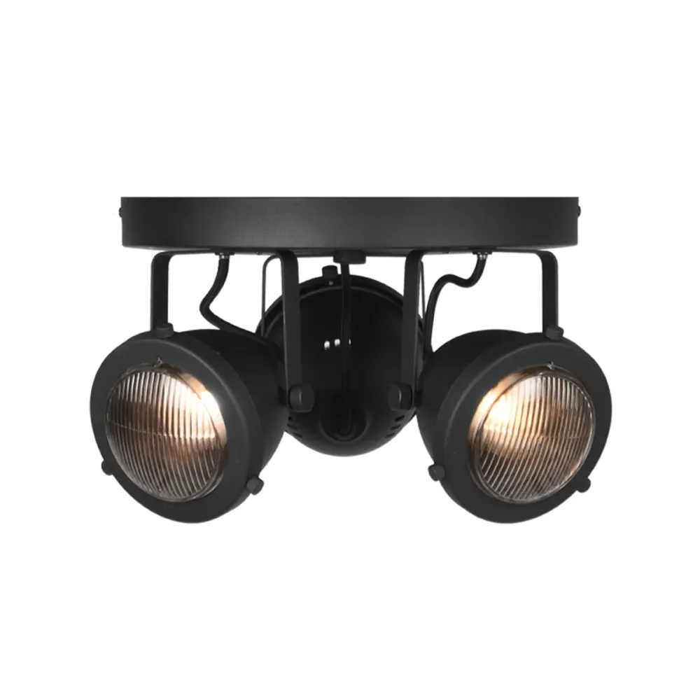 LABEL51 Spot Moto LED - Noir - Métal - 3 Lumières