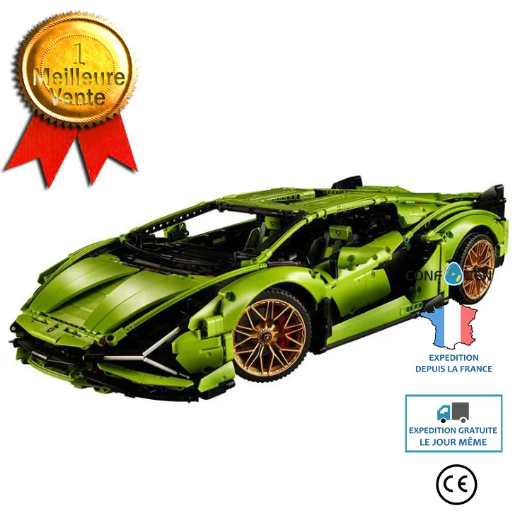 Lamborghini FKP 37 Sián bloc de construction assemblage professionnel mécanique automobile voiture réaliste qualité cadeau No