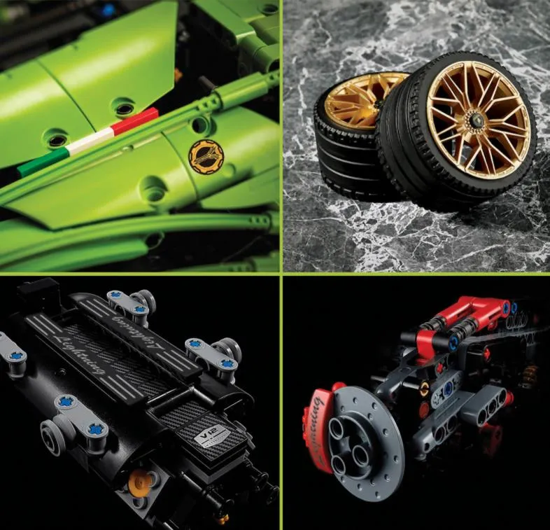 Lamborghini FKP 37 Sián bloc de construction assemblage professionnel mécanique automobile voiture réaliste qualité cadeau No