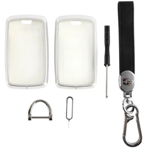 Land Rover Alliage Aluminium TPU Film Souple Clé De Voiture Noir Housse