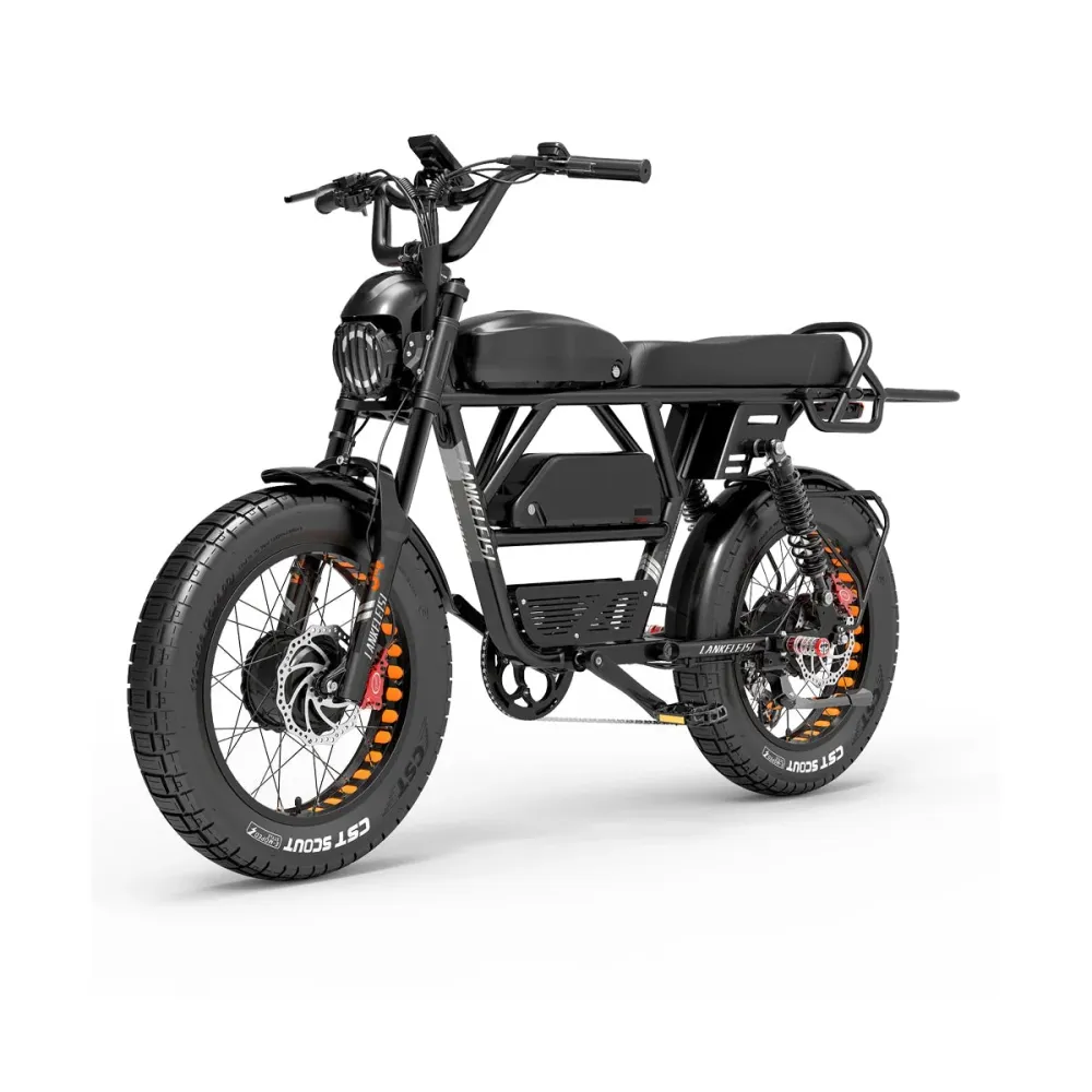 LANKELEISI X-Chevalier Noir 2000W Double Moteur Autonomie maximale 280KM