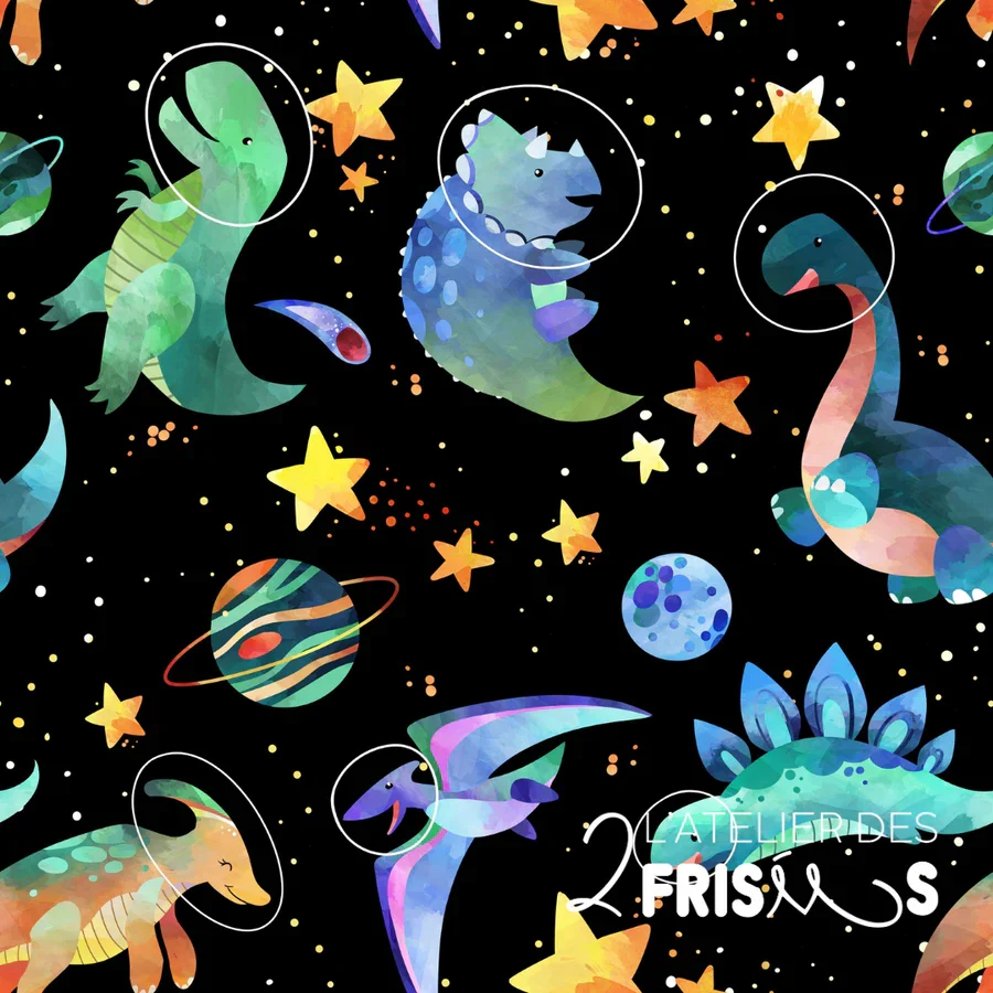 Protège-Sièges De Voiture Imperméable Évolutif Dinosaures De L'espace Bleus L’atelier des 2 frisées