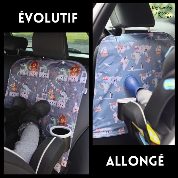 Protège-Sièges De Voiture Imperméable Évolutif Noir Uni L’atelier des 2 frisées