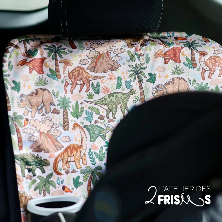 Protège-Sièges De Voiture Imperméable Évolutif Volcanosaure L’atelier des 2 frisées