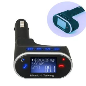 TD® LCD Voiture Kit Bluetooth Lecteur MP3 SD MMC USB FM Transmetteur FM Accessoire Auto Bluetooth, kit mains libres et tél...