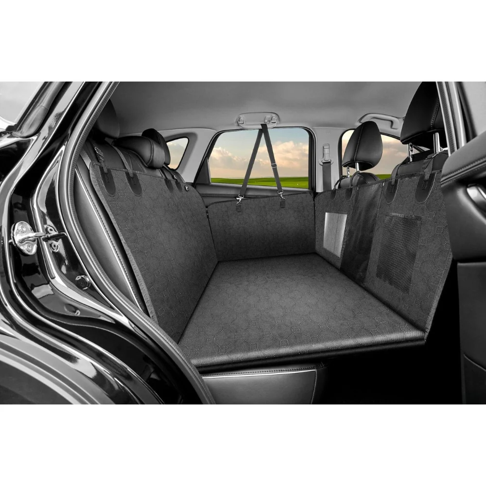 LE BON CHIEN, Housse de voiture, Avec base rigide et moustiquaire, Pour banquette arrière, Pour chien