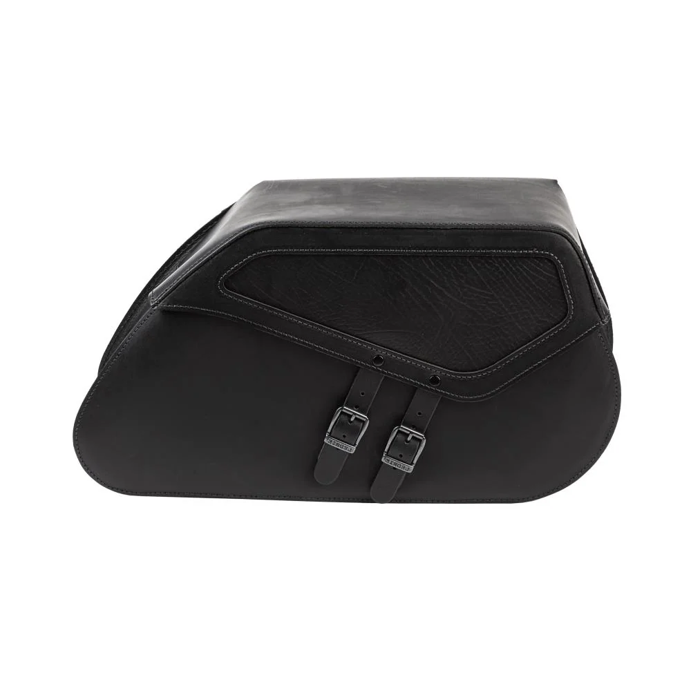 Ledrie Ensemble de sacoches rigides renforcées en cuir pour moto, 40 L