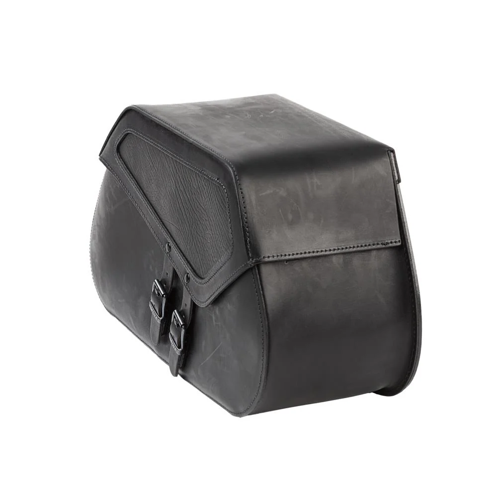 Ledrie Ensemble de sacoches rigides renforcées en cuir pour moto, 40 L