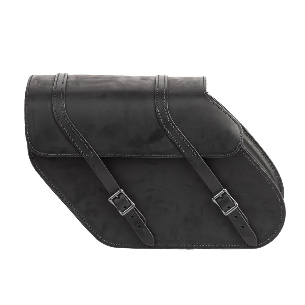 Ledrie Ensemble de sacoches rigides renforcées en cuir pour moto, 24 litres