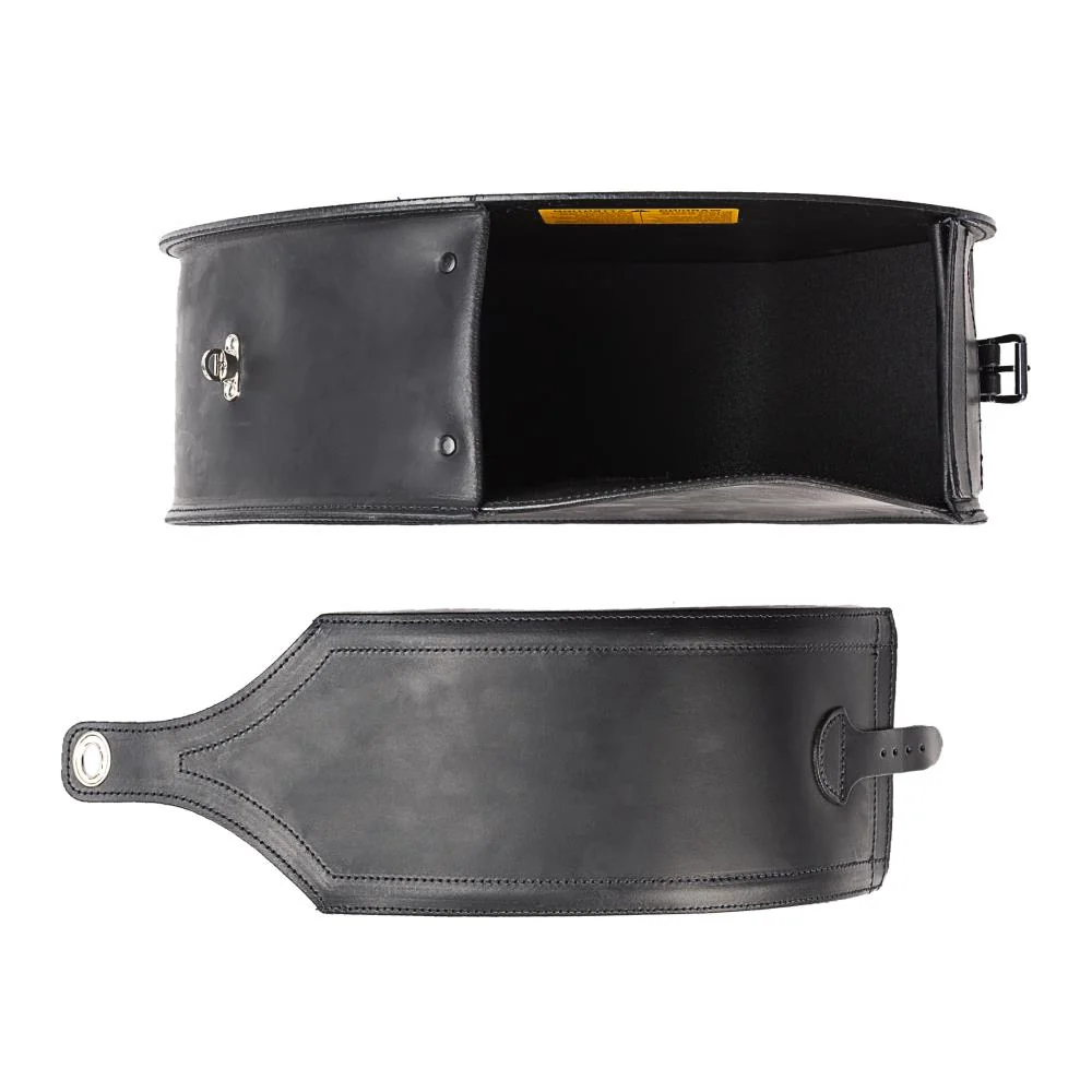 Ledrie Ensemble de sacoches rigides renforcées en cuir pour moto, 36 L