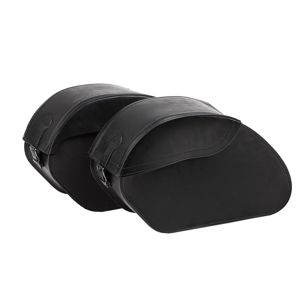Ledrie Ensemble de sacoches rigides renforcées en cuir pour moto, 36 L