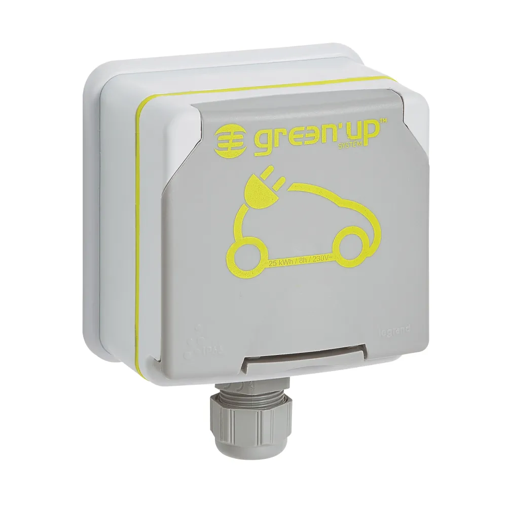 Legrand Green Up Access prêt à poser - 1 prise renforcée voiture électrique - 1 disjoncteur différentiel - 090476
