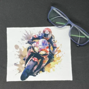 Lingette microfibre pour écran et lunette "Moto"